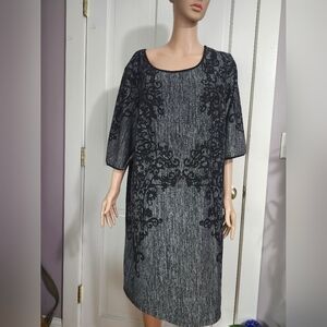 Dress Barn Black and Gray Women's Dress